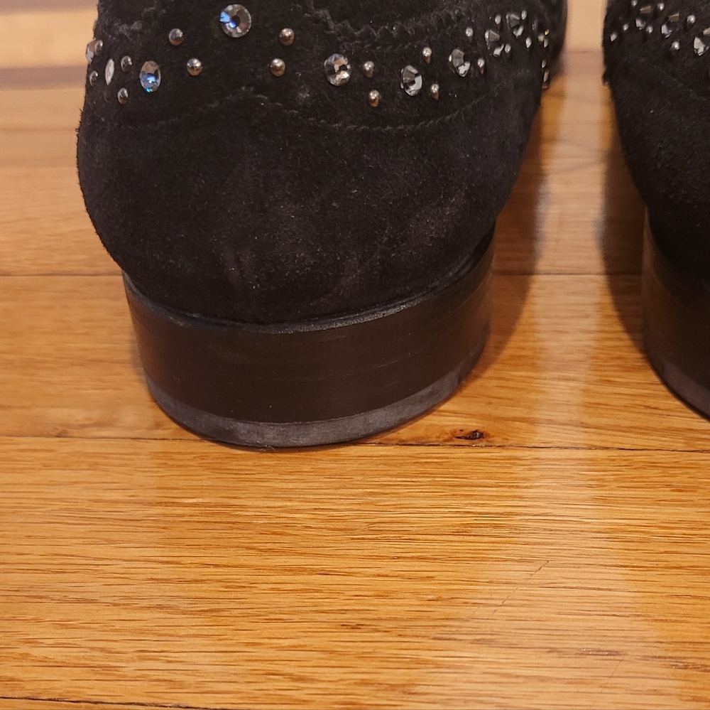 CHURCH'S BURWOOD MET STUDDED  BLACK SUEDE BROGUES LACE UP SHOES - Picture 9 of 13